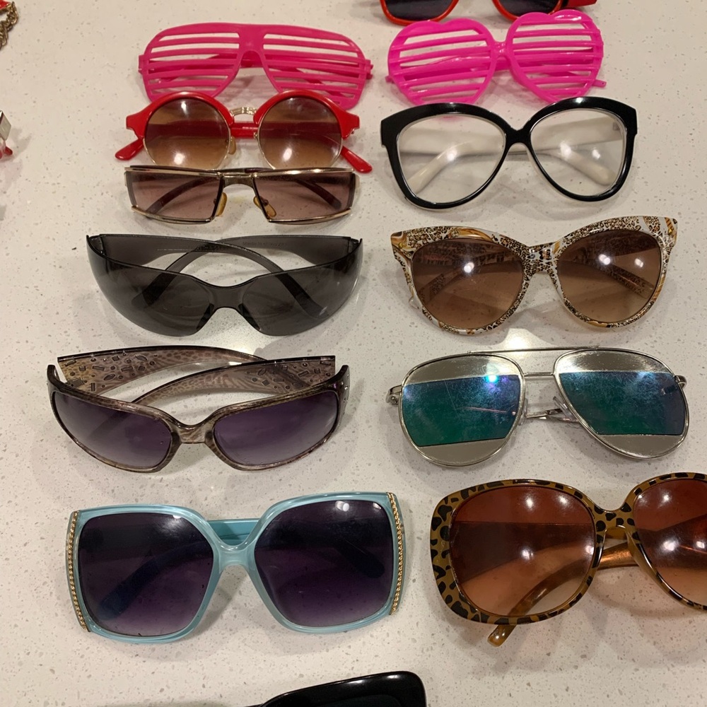 Sunglasses Collection.You can get all the glasses here for $16 or $2 a piece.